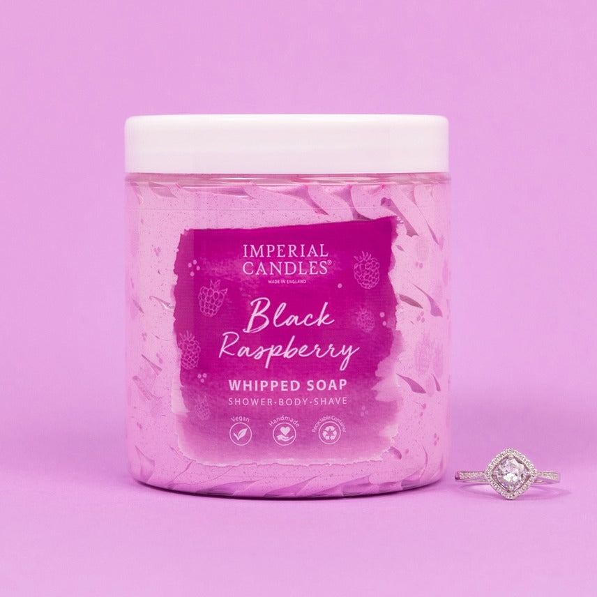 Black Raspberry Whipped Soap Shaving Butter with Necklace