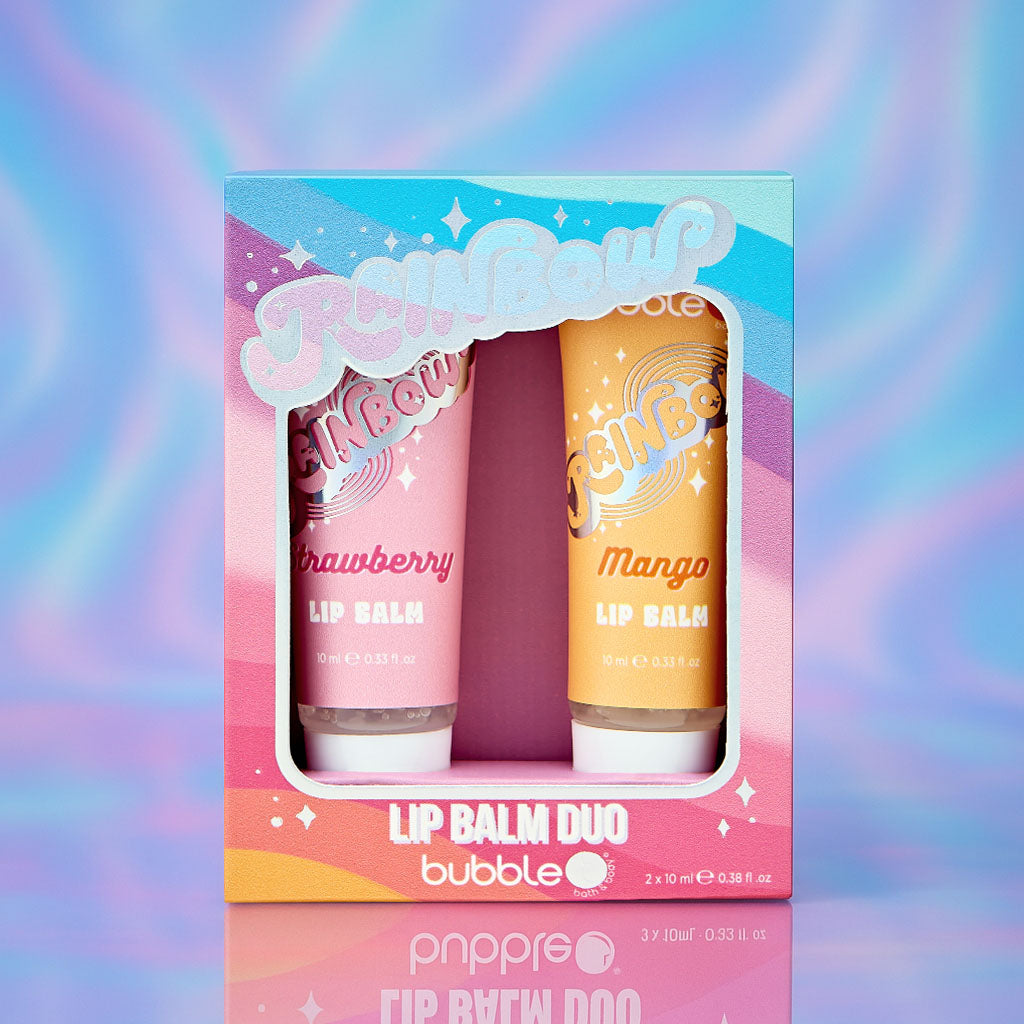 Rainbow Lip Balm Duo – Strawberry & Mango (2 x 10ml)