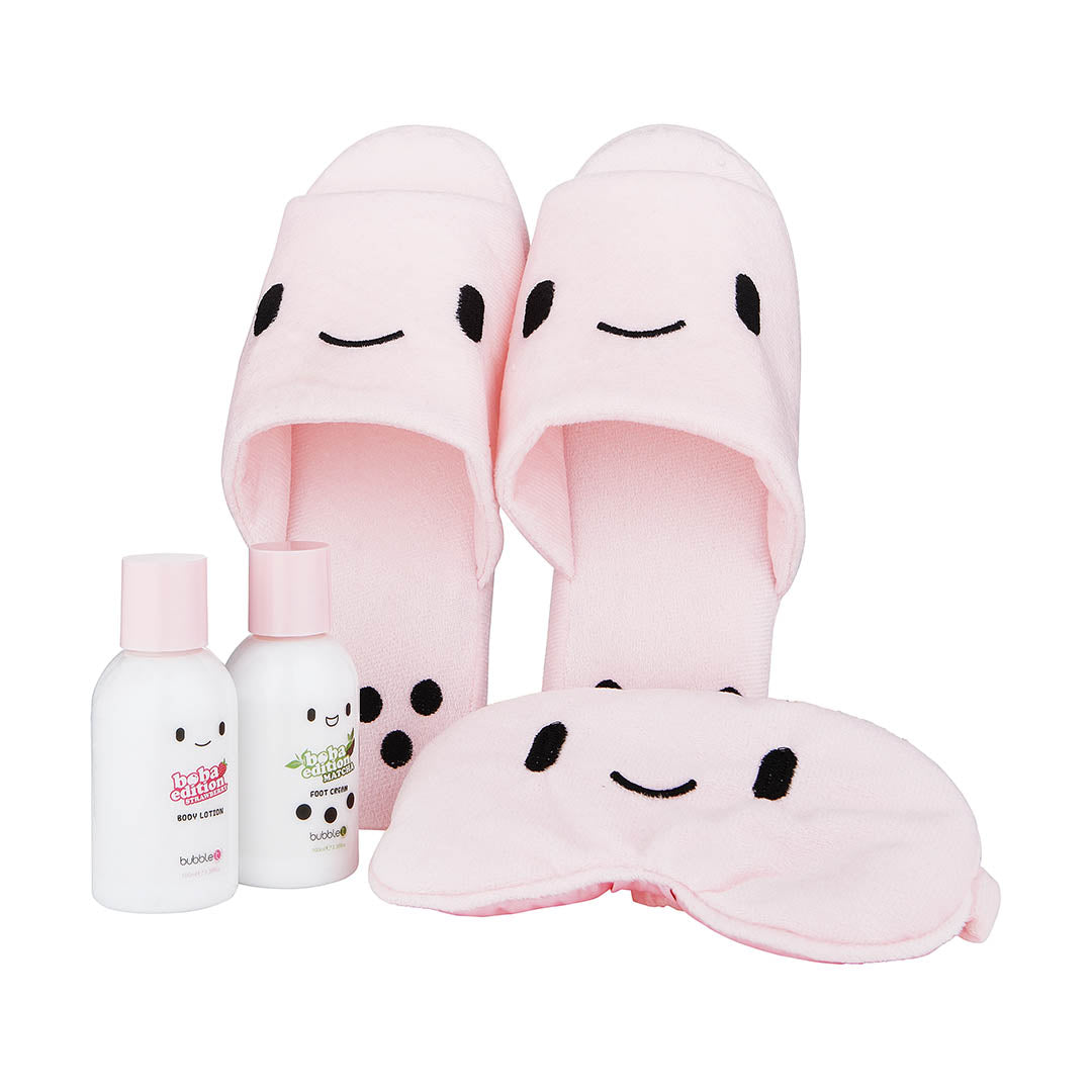 Boba Tea Slipper & Lotion Gift Set (2 x 200ml)