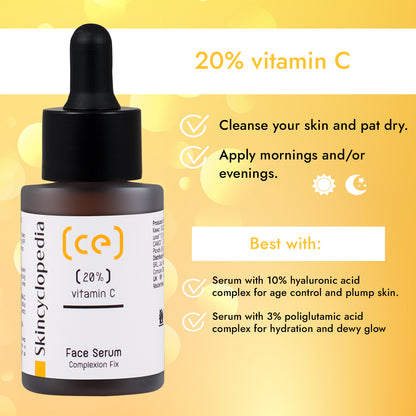 Skincyclopedia Face Serum with 20% Vitamin C (30ml)