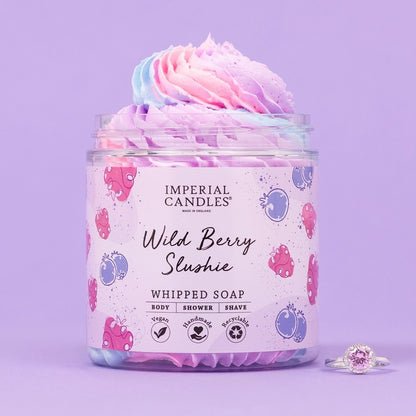 Wild Berry Slushie Whipped Soap Shaving Butter with Necklace