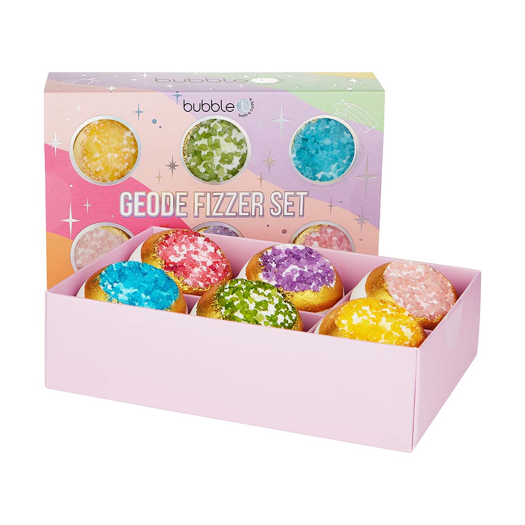 Rainbow Geode Bath Fizzer Gift Set (6 x 100g)