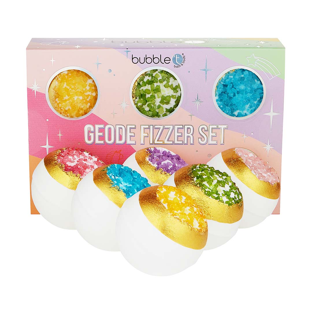 Rainbow Geode Bath Fizzer Gift Set (6 x 100g)