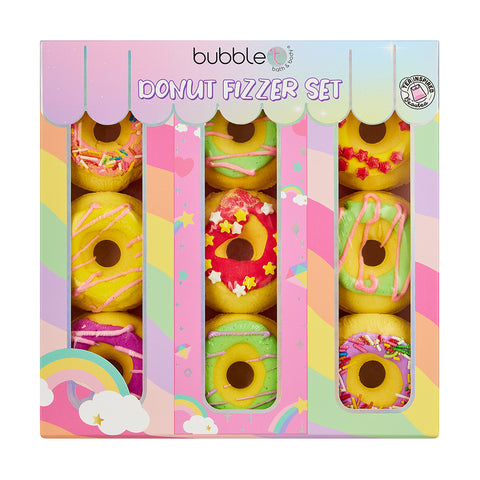 Rainbow Donut Bath Bomb Fizzer Gift Set (9 x 60g)