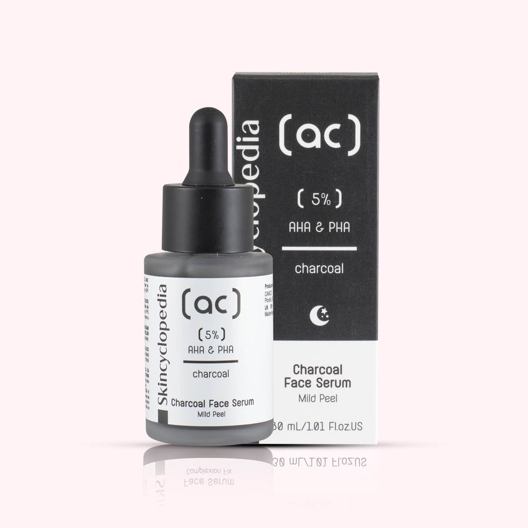 Skincyclopedia Face Serum with Charcoal 5% AHA + PHA (30ml)