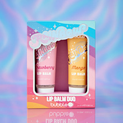 Rainbow Lip Balm Duo – Strawberry & Mango (2 x 10ml)