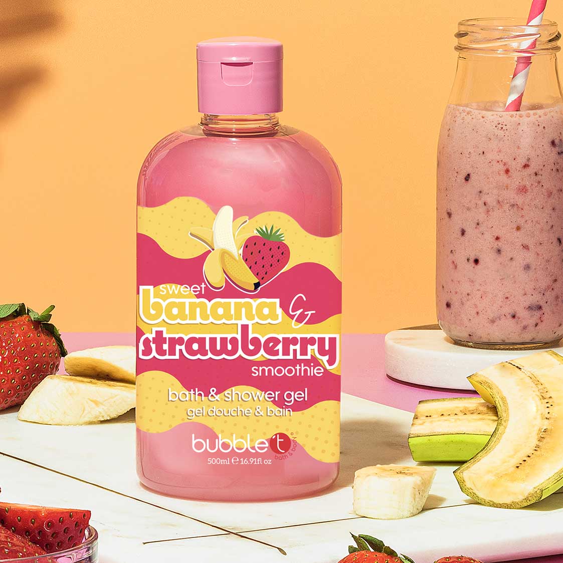 Banana & Strawberry Smoothie Body Wash (500ml)