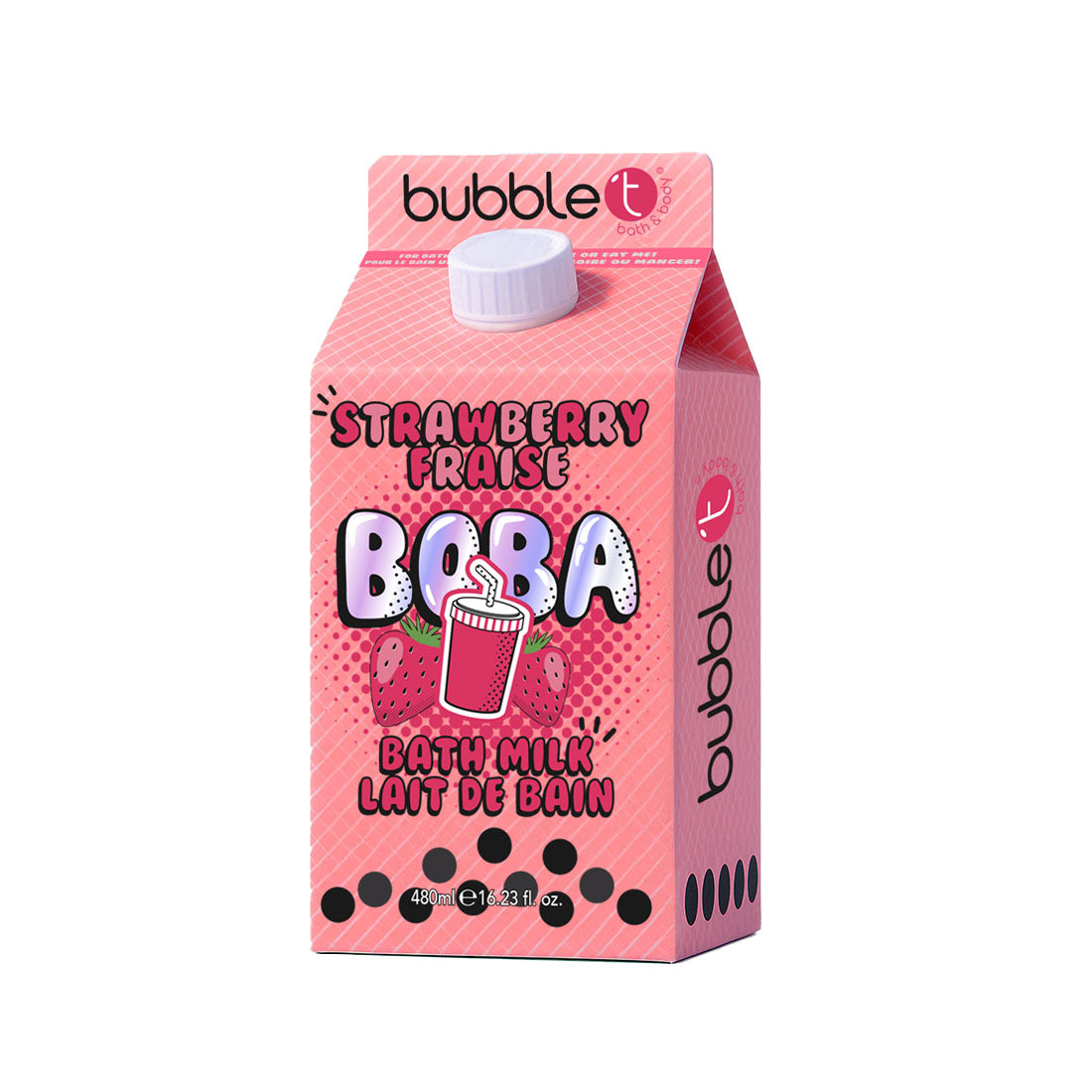 Strawberry Boba Bubble Bath Milk (480ml)