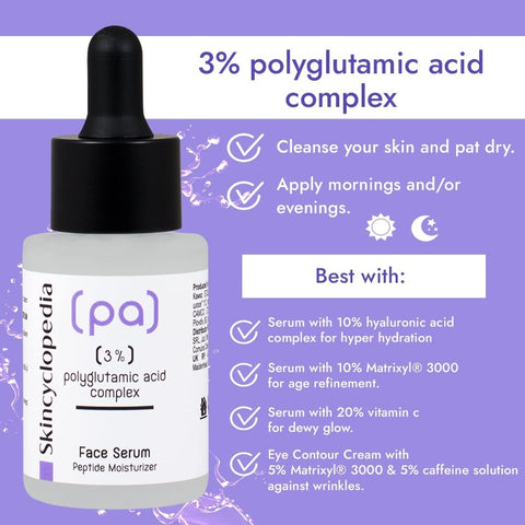 Skincyclopedia Face Serum with 3% Polyglutamic Acid  (30ml)