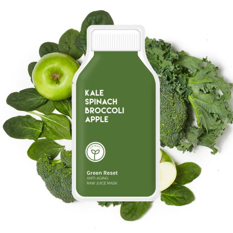 Green Reset Anti Aging Raw Juice Mask - Kale, Spinach, Broccoli & Apple