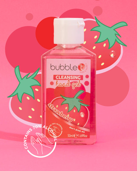 Strawberry Anti-Bacterial Cleansing Hand Sanitiser (70% Alcohol)